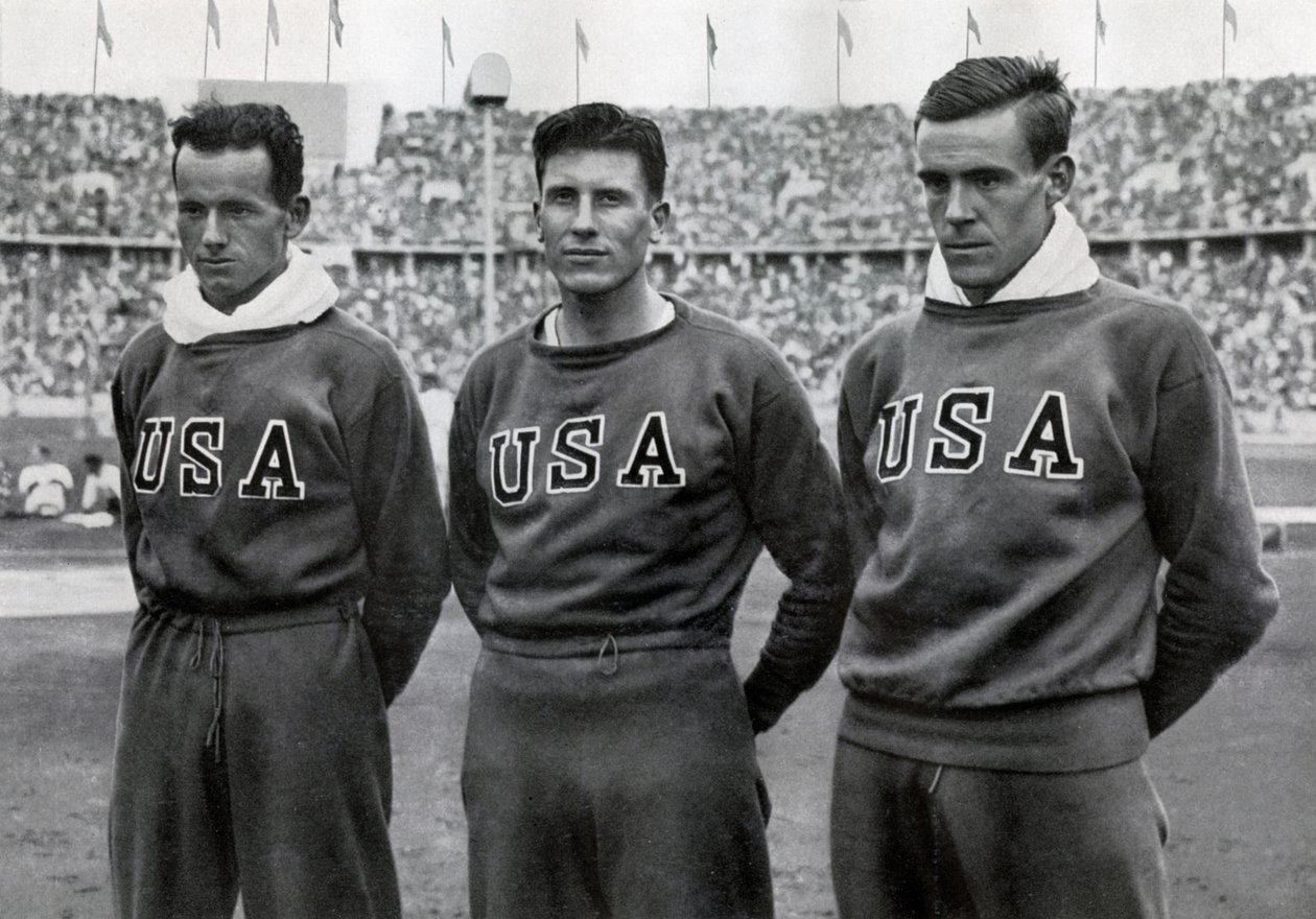 Robert Clark, Glenn Morris, John Parker, Amerikaanse tienkampers, Olympische Spelen Berlijn door Unbekannt