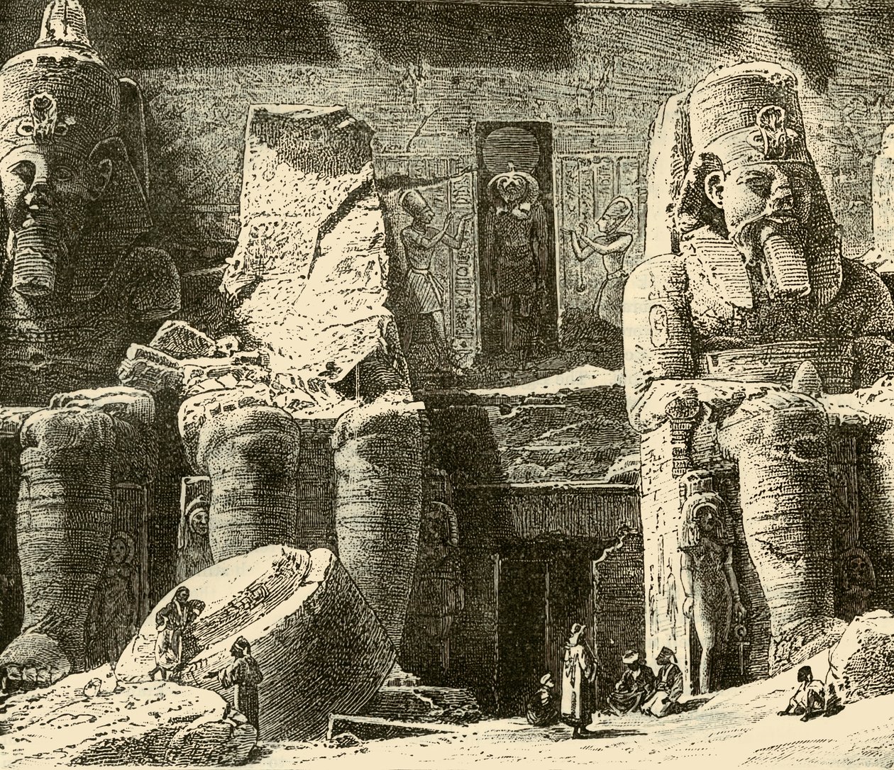 Rots-Tempels bij Abousimbel, 1890 door Unbekannt