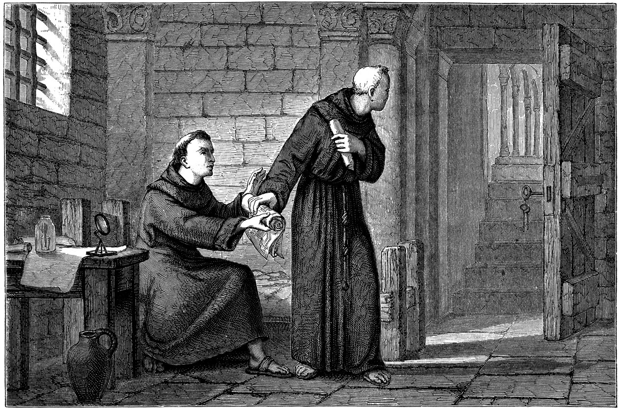 Roger Bacon, Engelse experimentele wetenschapper, filosoof en franciscaner monnik door Unbekannt