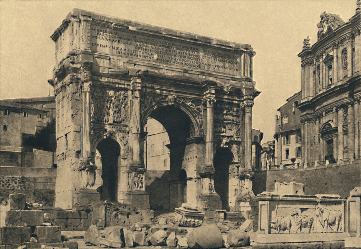 Rome - Romeins Forum - Boog van Septimius Severus, 1910 door Unbekannt