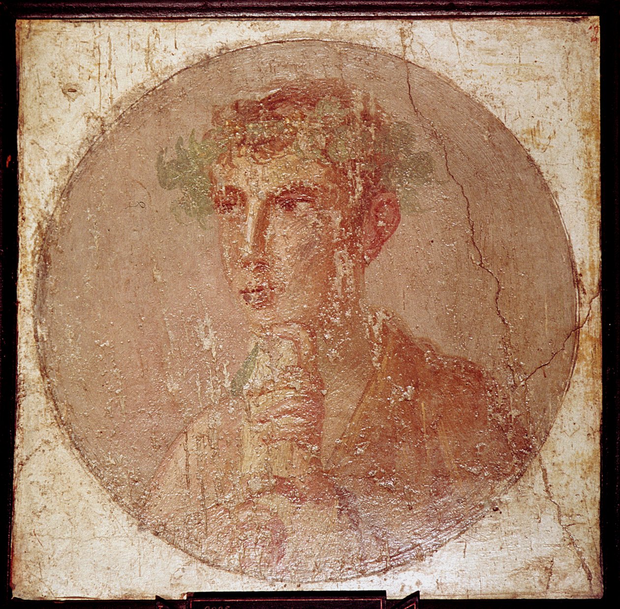 Romeins portretschilderij van een jonge man, Pompeii, Italië door Unbekannt