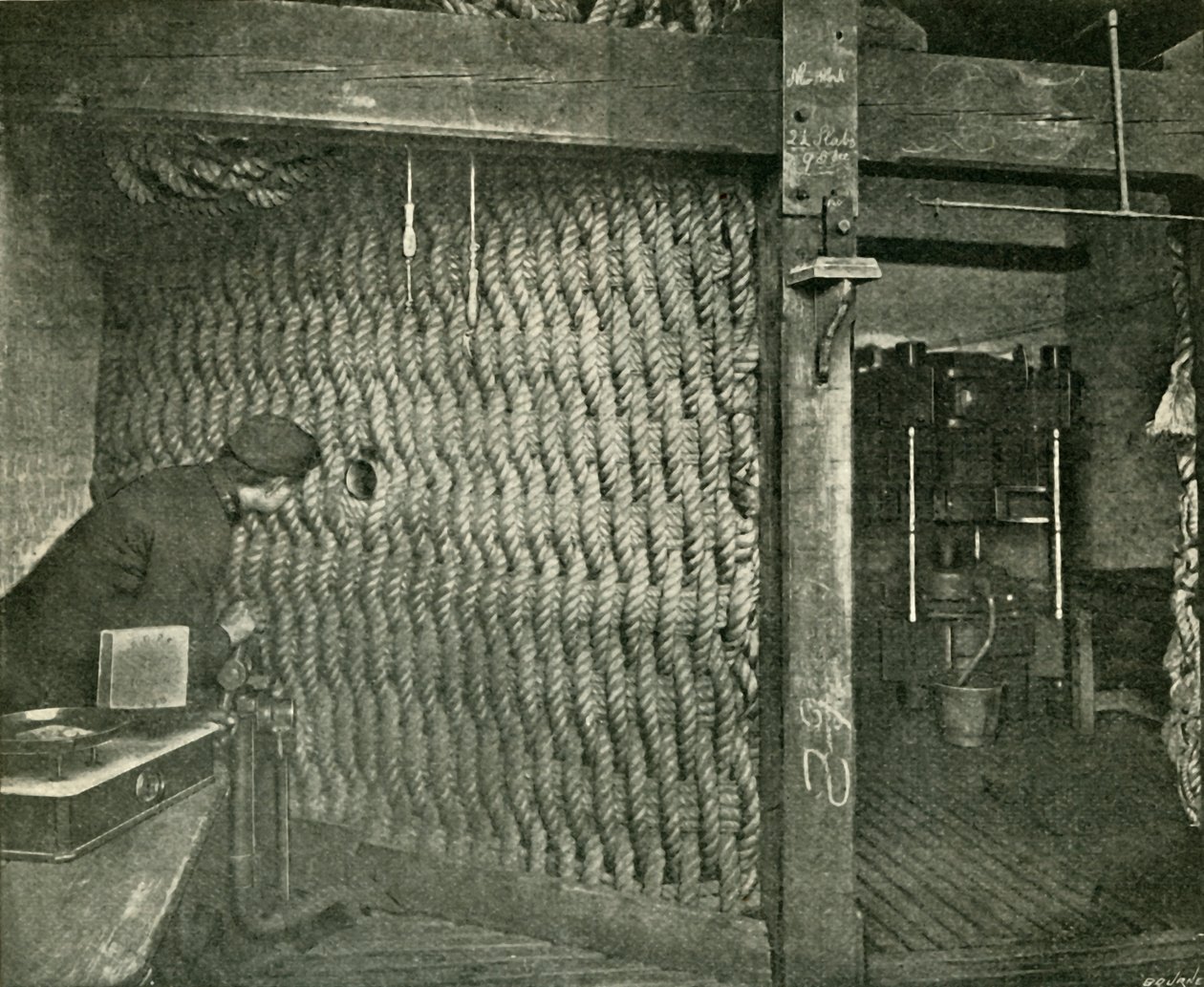 Touwscherm Gebruikt Voor Bescherming Tijdens het Persen van Explosief Schietkatoen, 1901 door Unbekannt