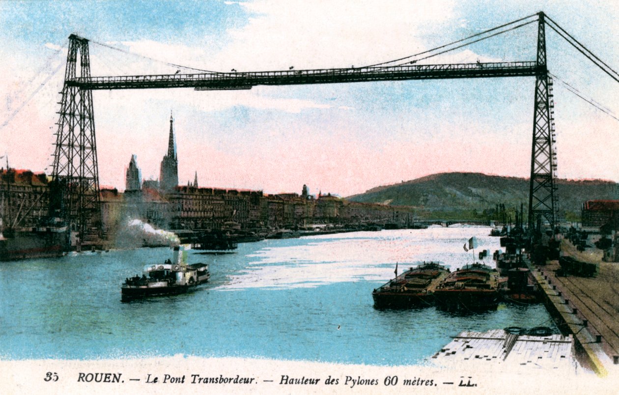 Rouen, Le Pont Transbordeur, Transportbrug, 20e eeuw door Unbekannt