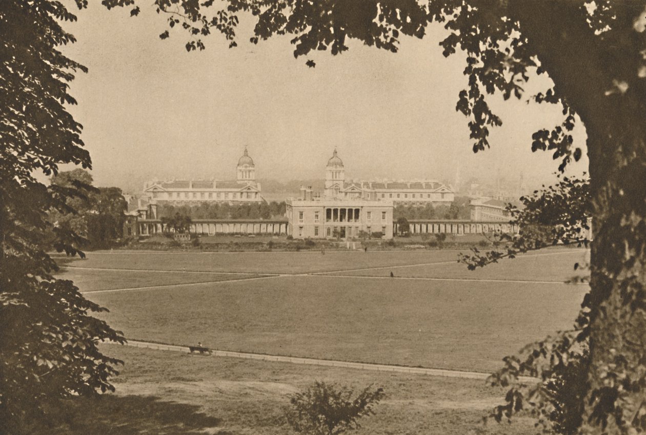 Koninklijk Marine College in Greenwich, ooit een ziekenhuis voor gehandicapte zeelieden, c1935 door Unbekannt