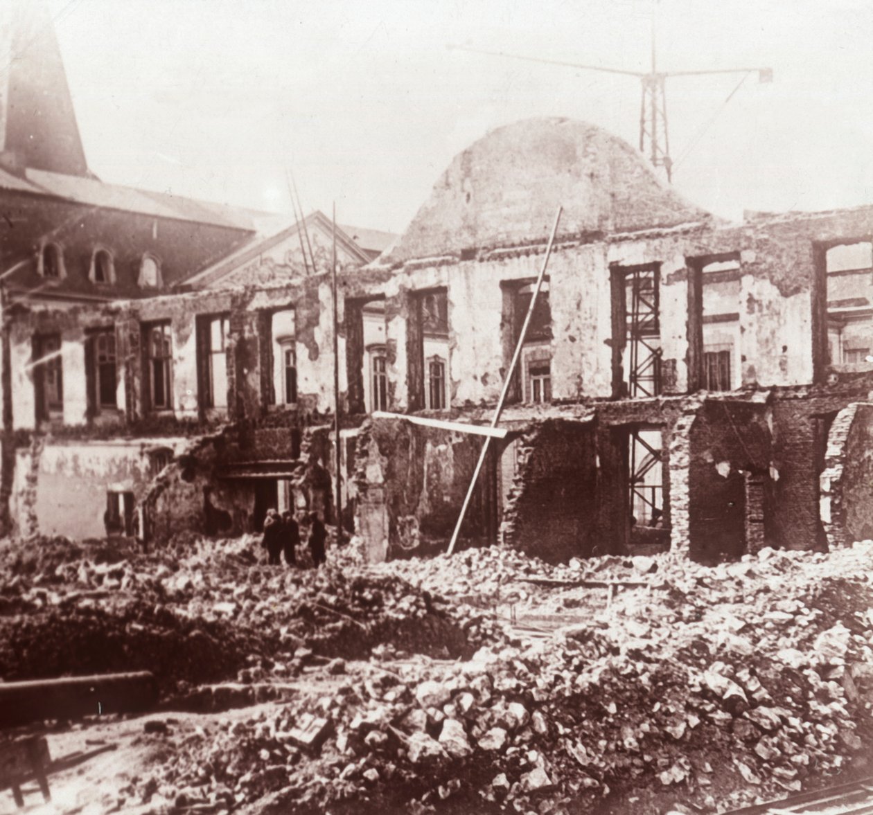 Ruïnes, Leuven, België, ca. 1914-1918 door Unbekannt