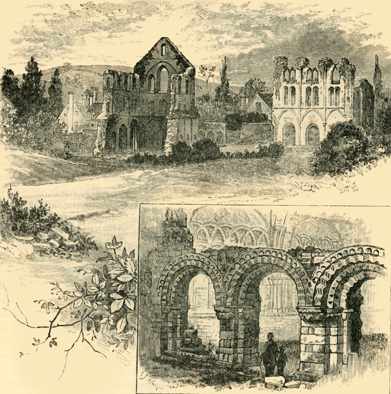 Ruïnes van Wenlock Priory, 1898 door Unbekannt