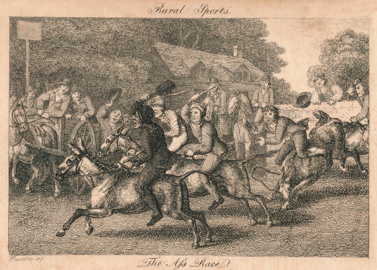 Plattelandssporten - De Ezelrace, 1800 door Unbekannt
