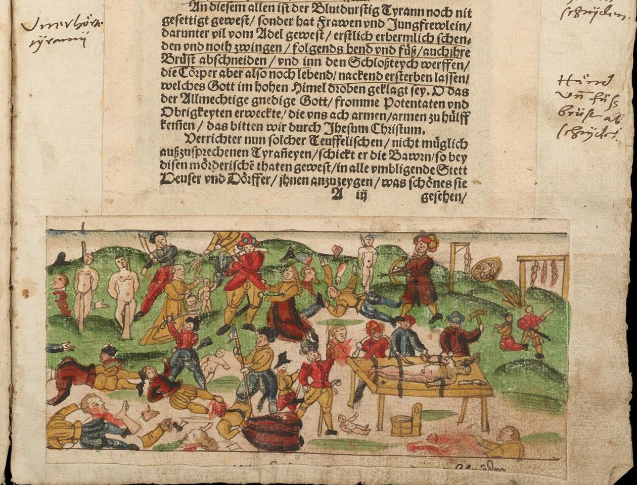 Russische wreedheden in Lijfland in 1578. Uit Johann Jakob Wicks Sammlung von Nachrichten door Unbekannt