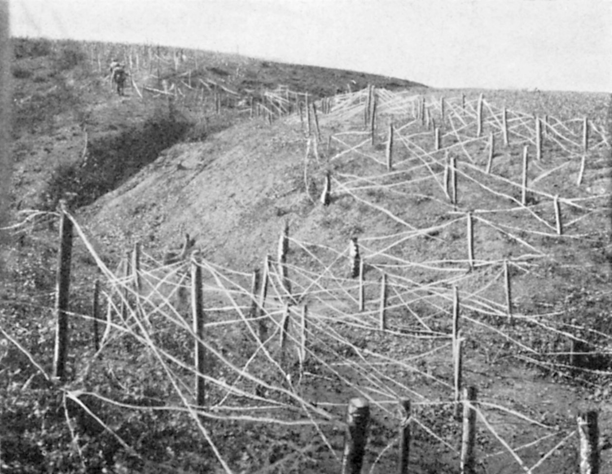 Russische prikkeldraadversperringen, Russisch-Japanse Oorlog, 1904-1905 door Unbekannt