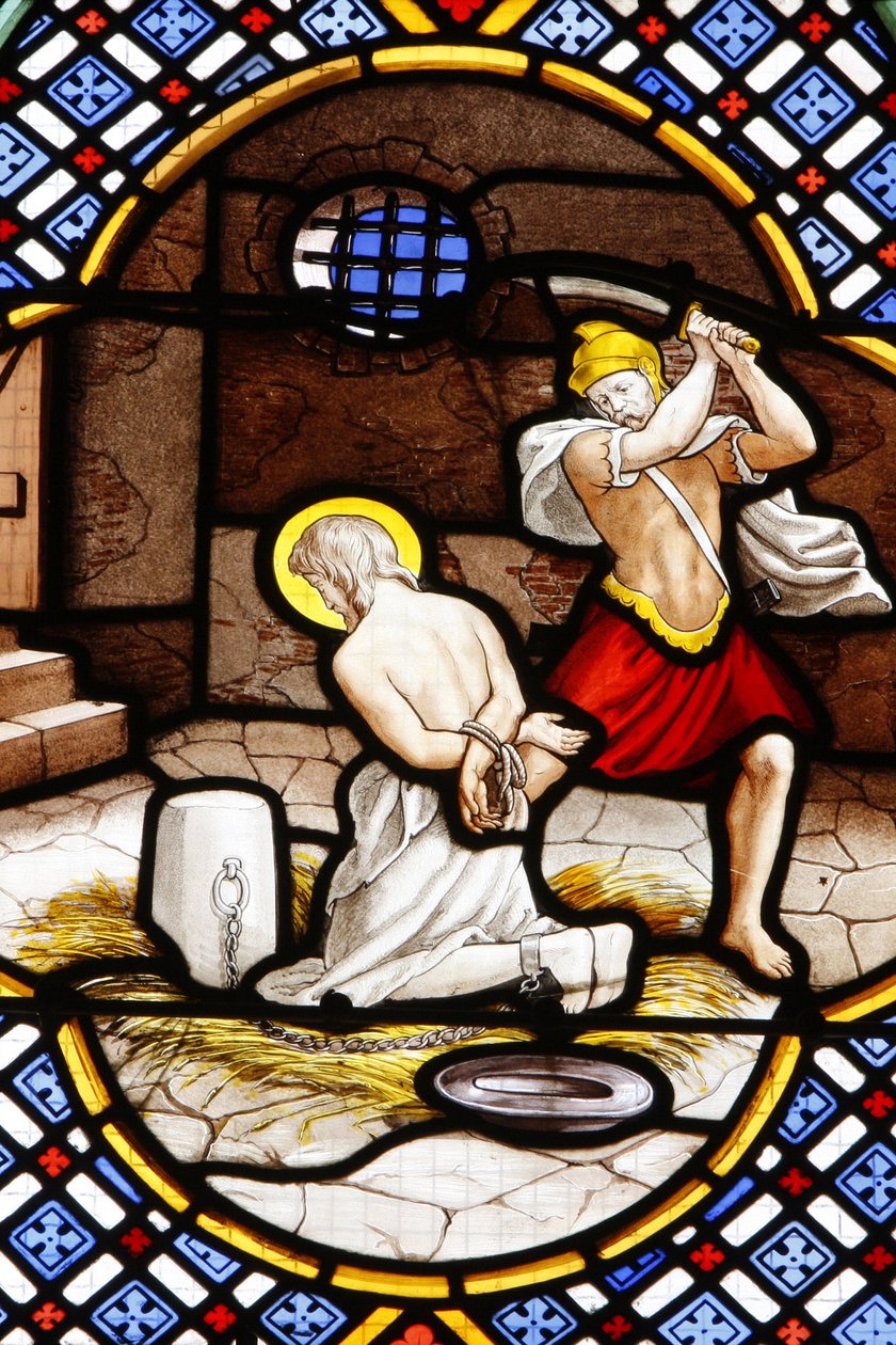 Kathedraal van Saint-Corentin, Quimper glas-in-lood: dood van Johannes de Doper, Quimper, Frankrijk door Unbekannt