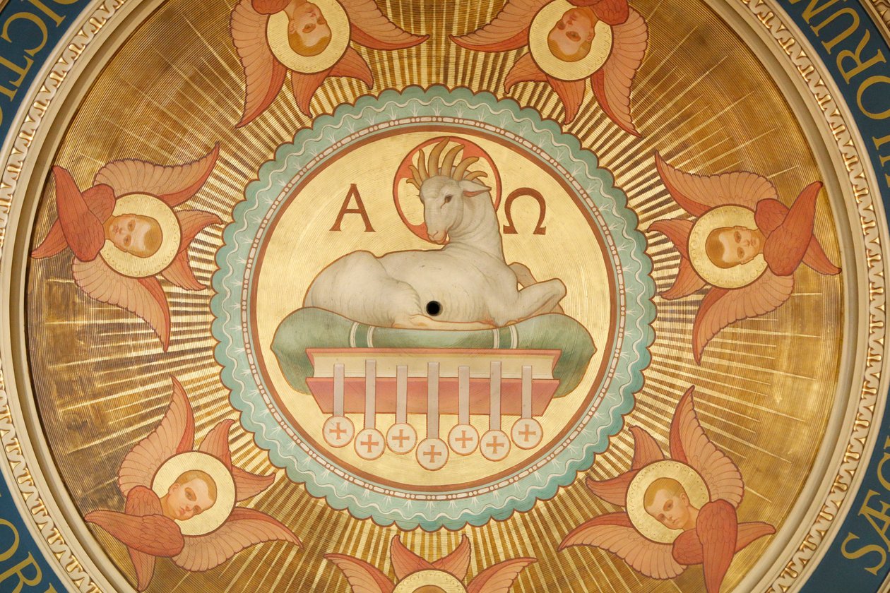 Saint-Francois Xavier kerk, Het Lam Gods (Agnus Dei), Parijs, Frankrijk door Unbekannt