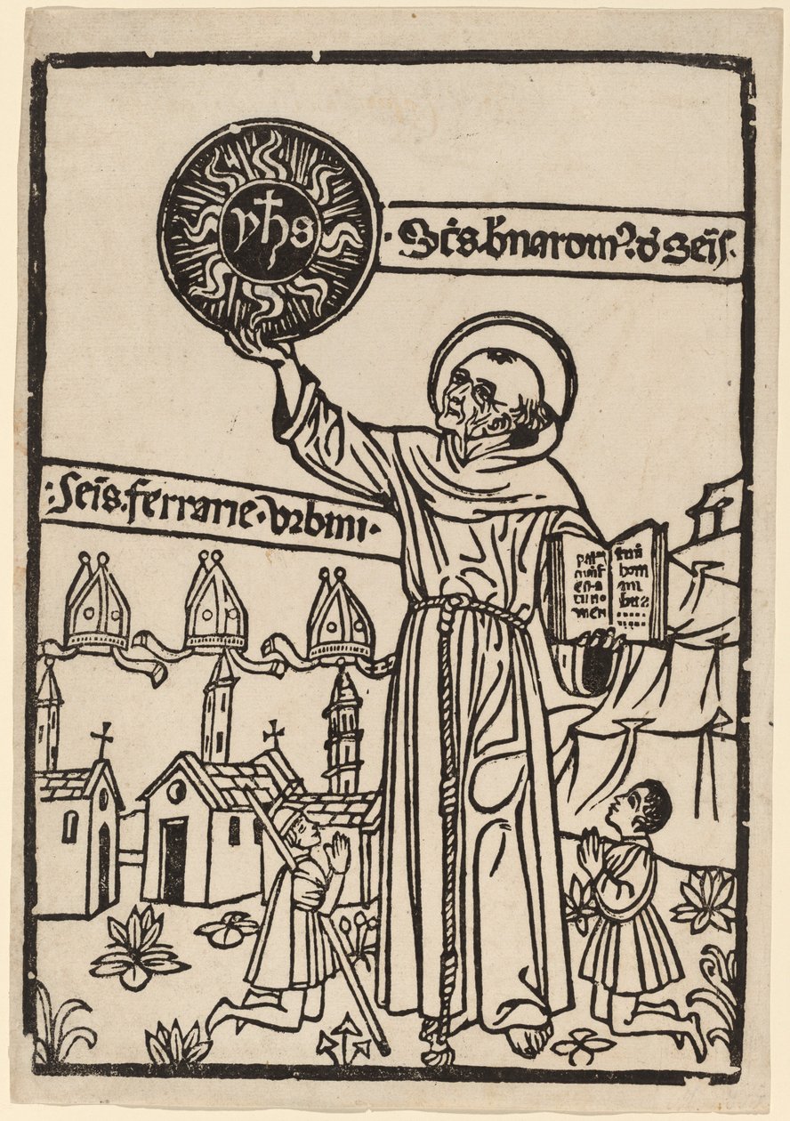 Sint Bernardino van Siena door Unbekannt