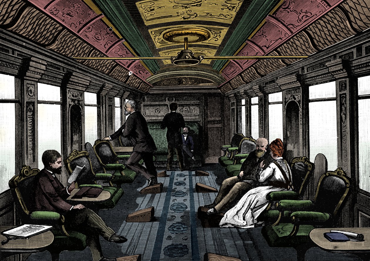 Salonwagen op de Oriënt Express, ca. 1895 door Unbekannt