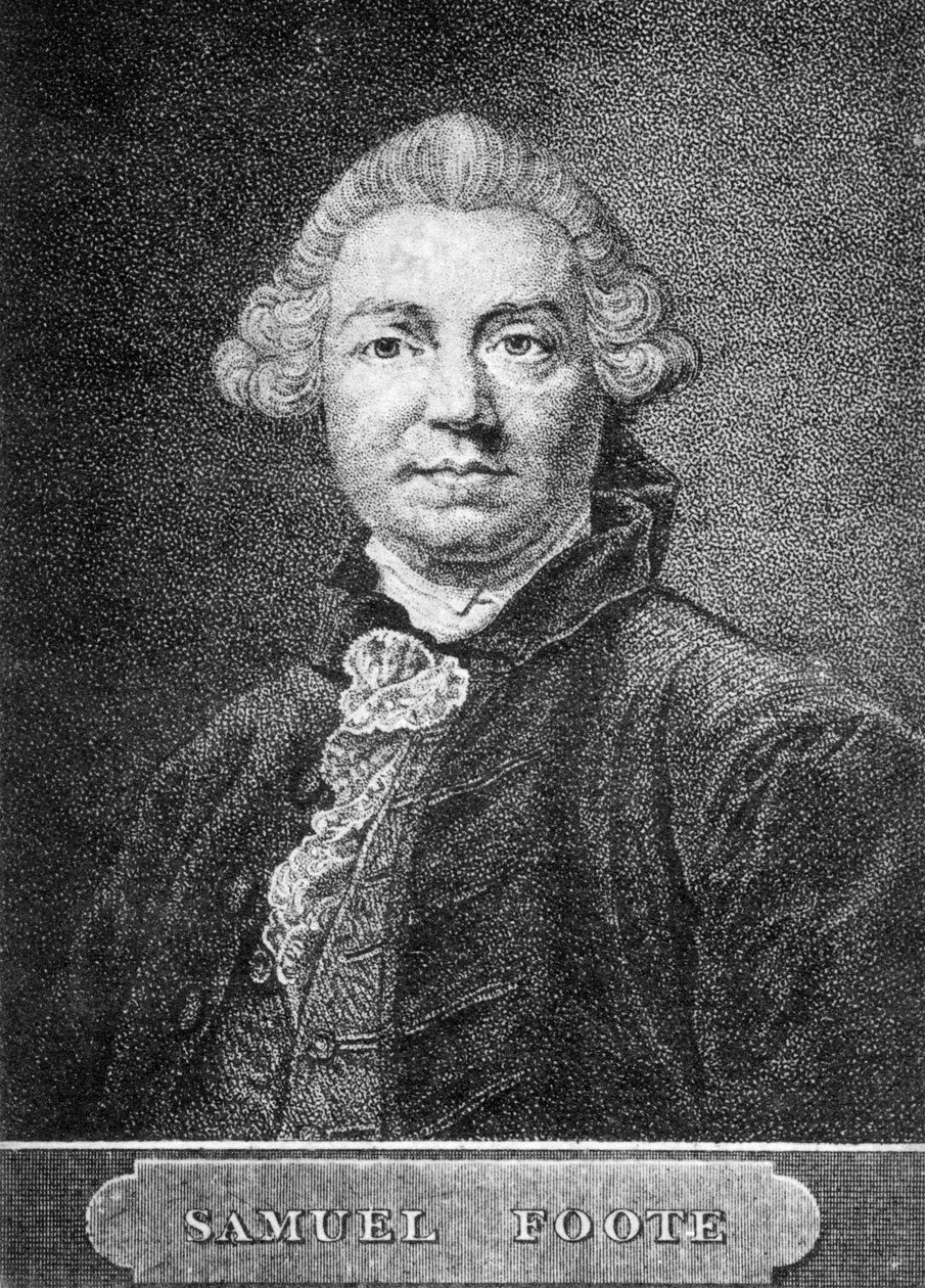 Samuel Foote, 18e-eeuwse Engelse toneelschrijver, acteur en theatermanager, 1886 door Unbekannt