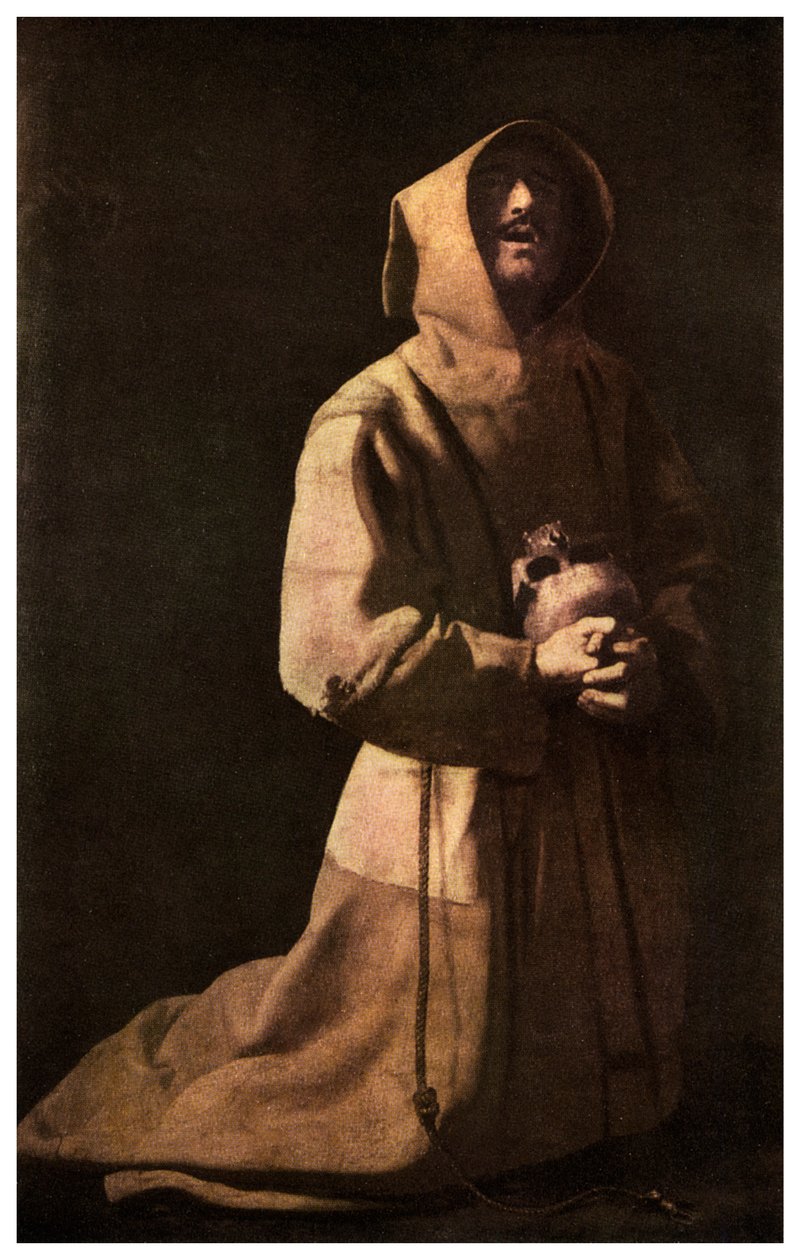 Heilige: St. Franciscus in meditatie, 1635-1639 door Unbekannt