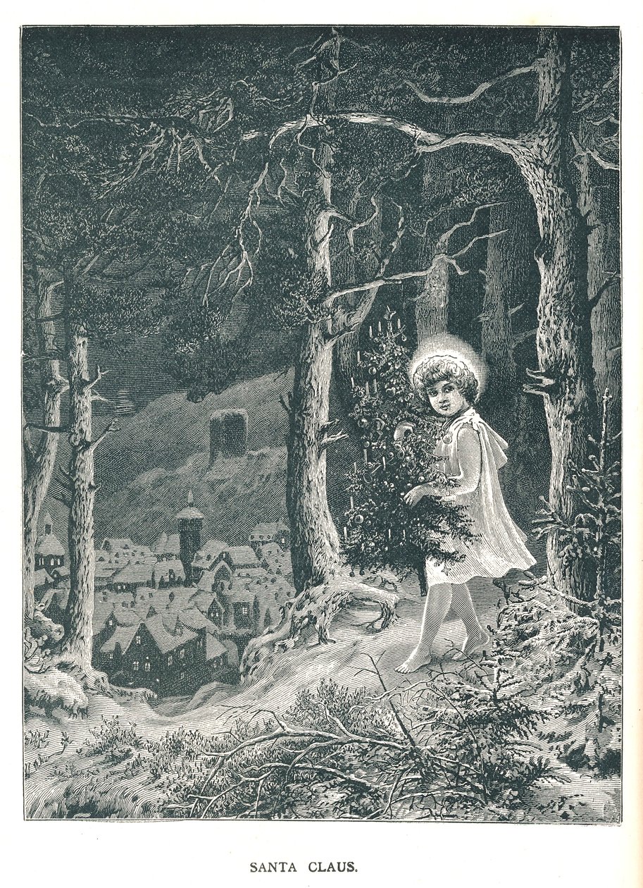 Kerstman. Illustratie uit The Strand Magazine januari-juni 1891 door Unbekannt