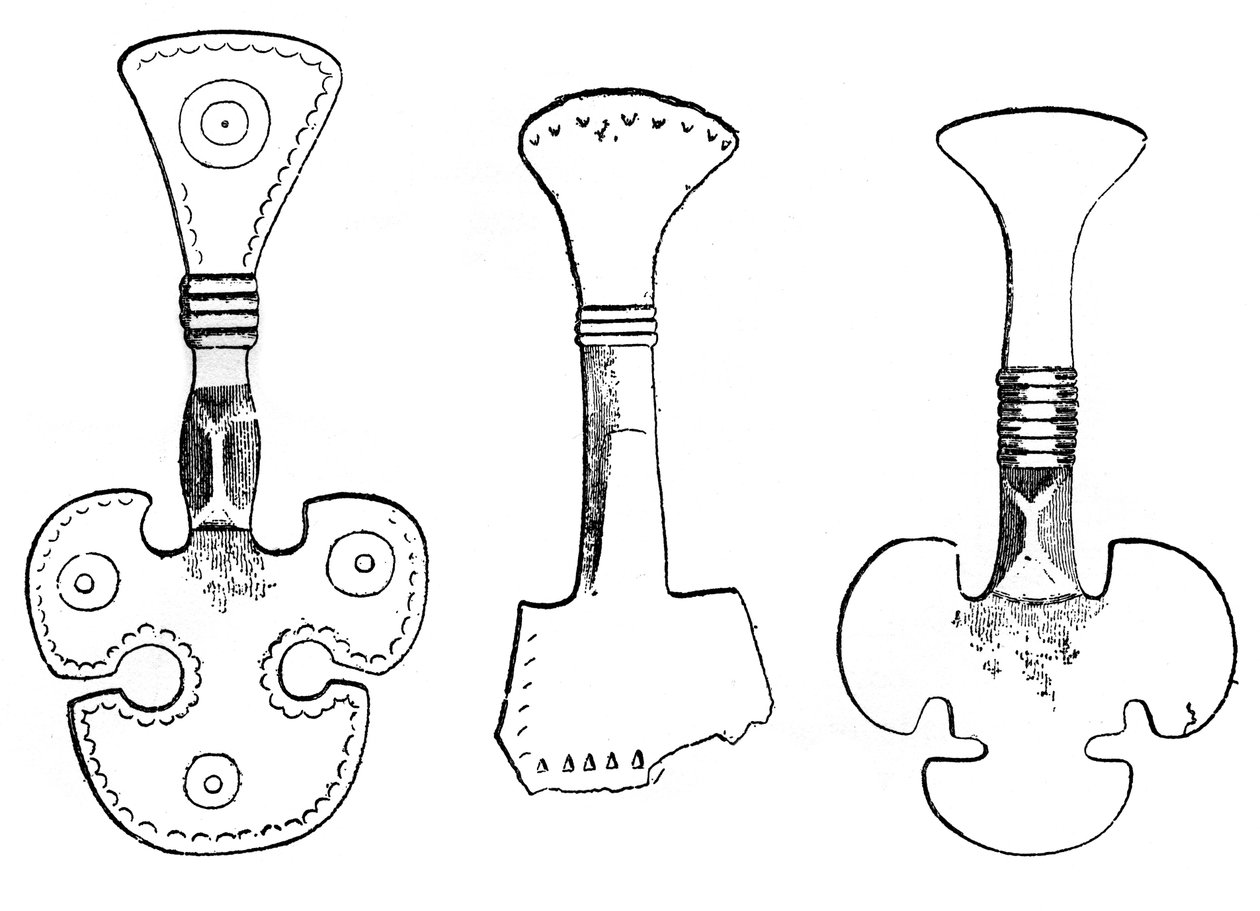 Saksische fibulae, 1910 door Unbekannt