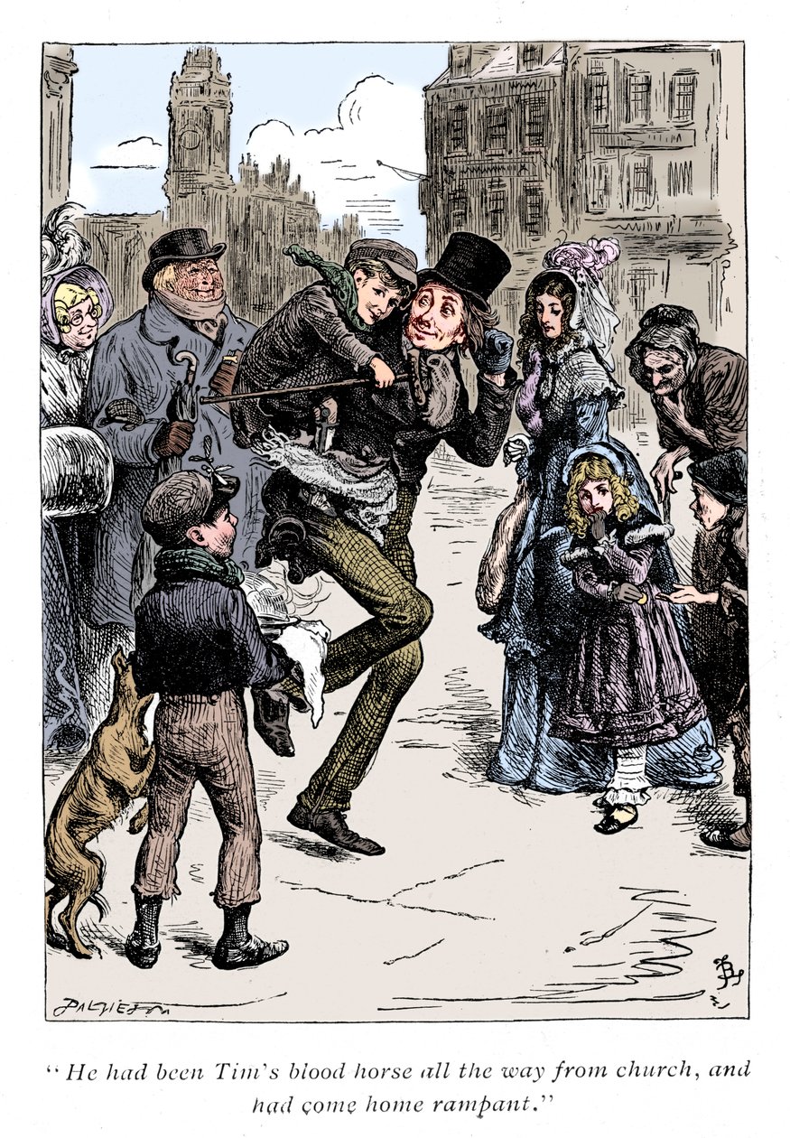 Scène uit A Christmas Carol van Charles Dickens, 1843 door Unbekannt