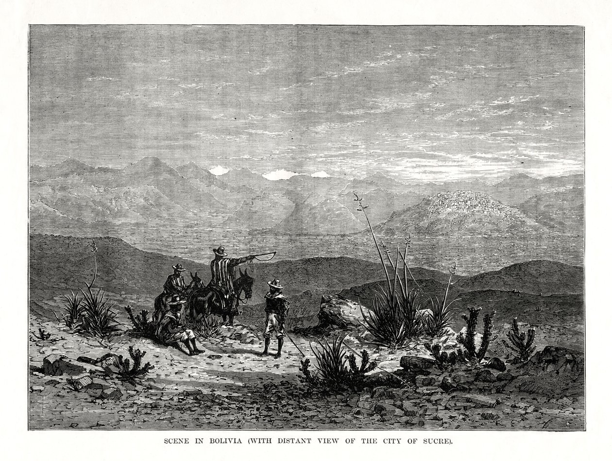 Scène in Bolivia, 1877 door Unbekannt