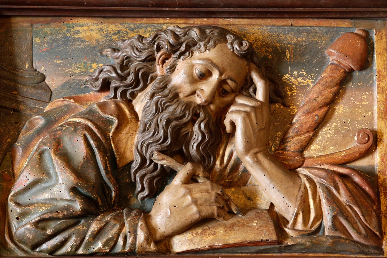 Beeldhouwwerk in de kathedraal van Mallorca: Sint Paulus, Palma, Spanje door Unbekannt
