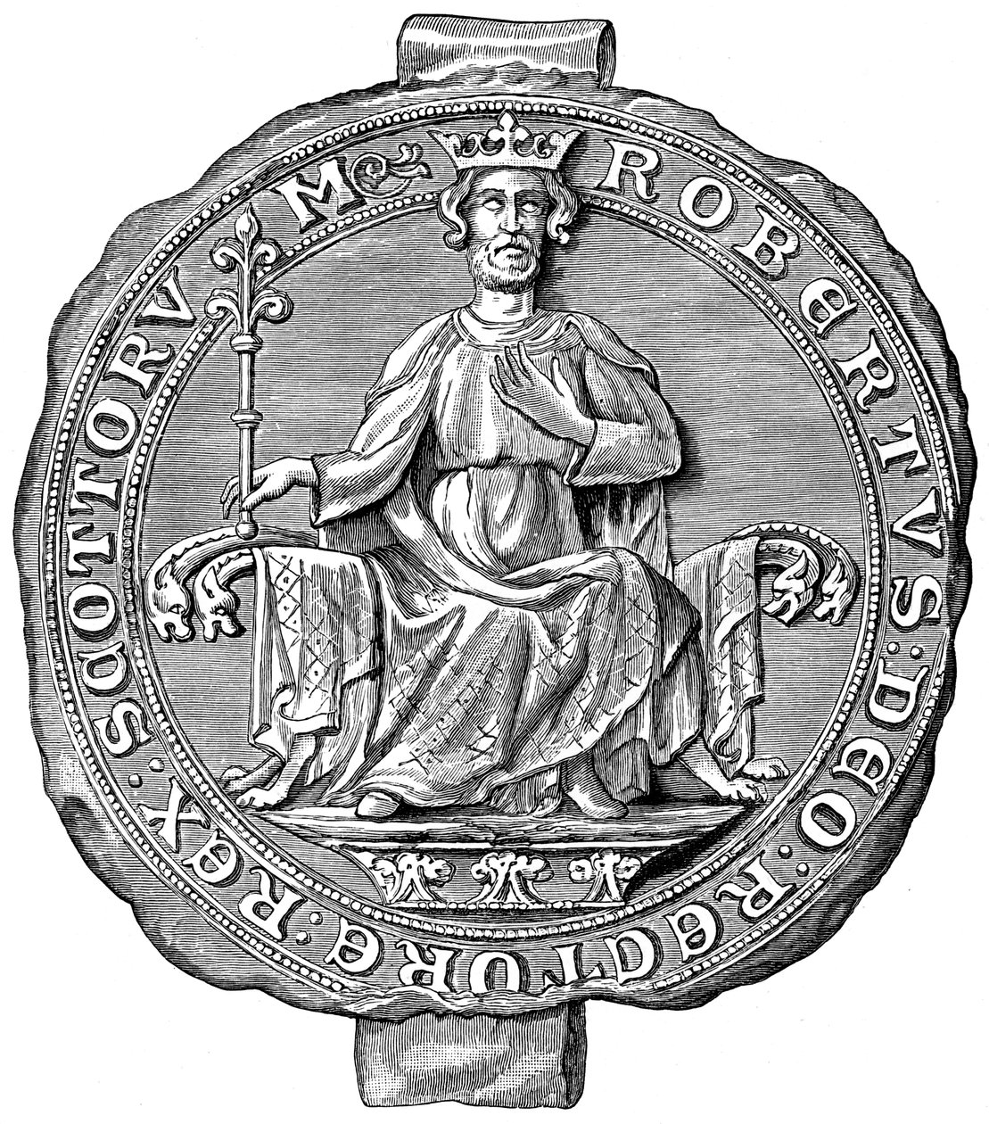 Zegel van Robert the Bruce, Koning van Schotland, 14e eeuw 1892 door Unbekannt
