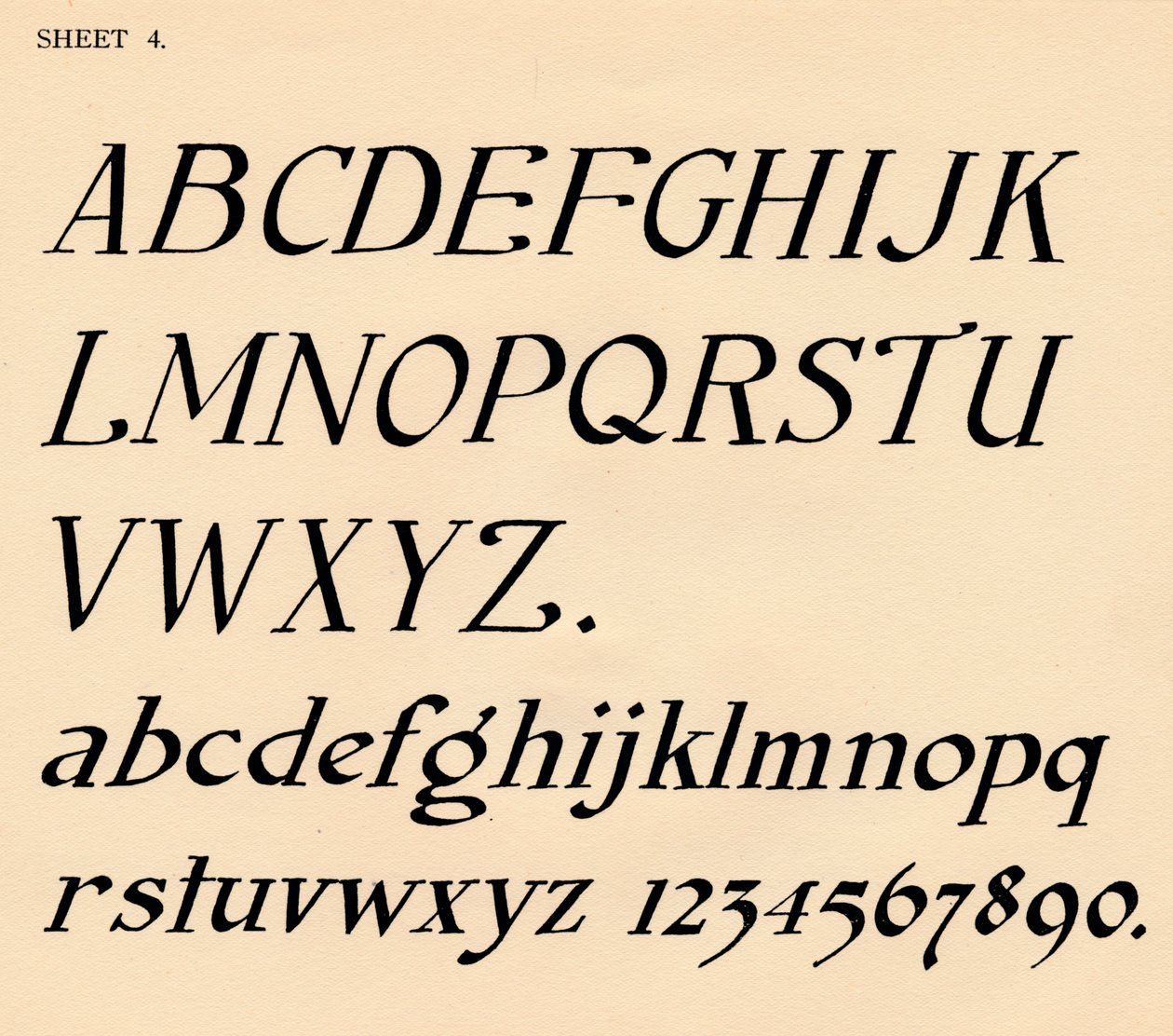 Blad 4, uit een portfolio van alfabetten, 1929 door Unbekannt