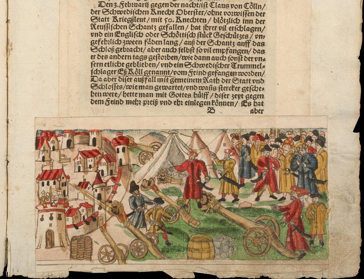 Belegering van Reval door de Russen in 1578. Uit Johann Jakob Wicks Sammlung von Nachrichten door Unbekannt