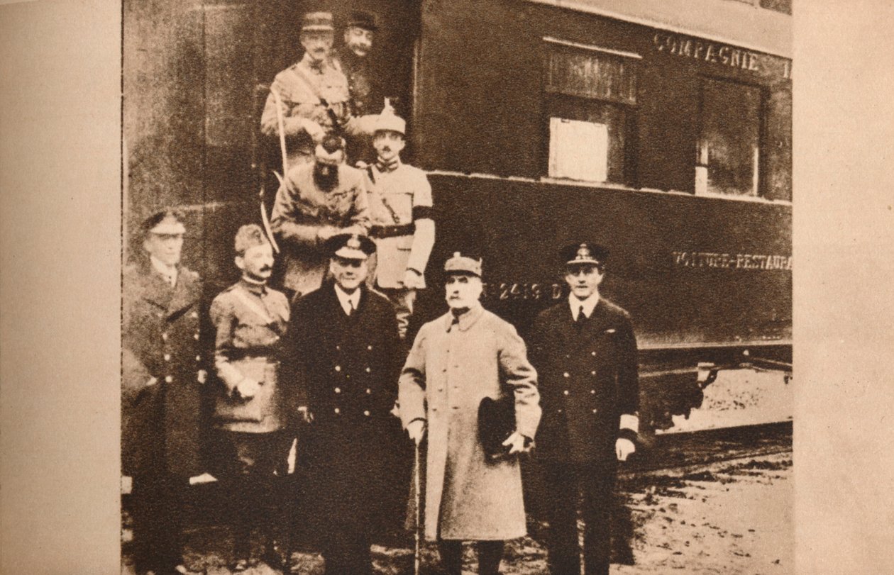 Ondertekening van de wapenstilstand om de Eerste Wereldoorlog te beëindigen, 11 november 1918, 1935 door Unbekannt