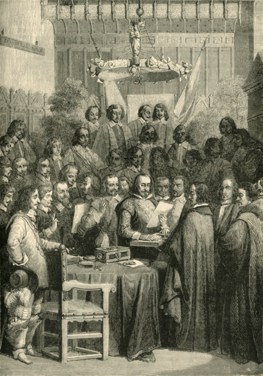 Ondertekening van het Verdrag van Westfalen, 24 oktober 1648 door Unbekannt