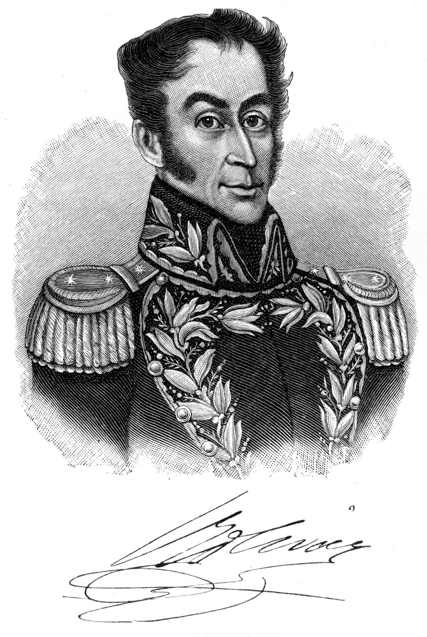 Simon Bolivar, 19e-eeuwse Zuid-Amerikaanse revolutionaire leider, 1901 door Unbekannt