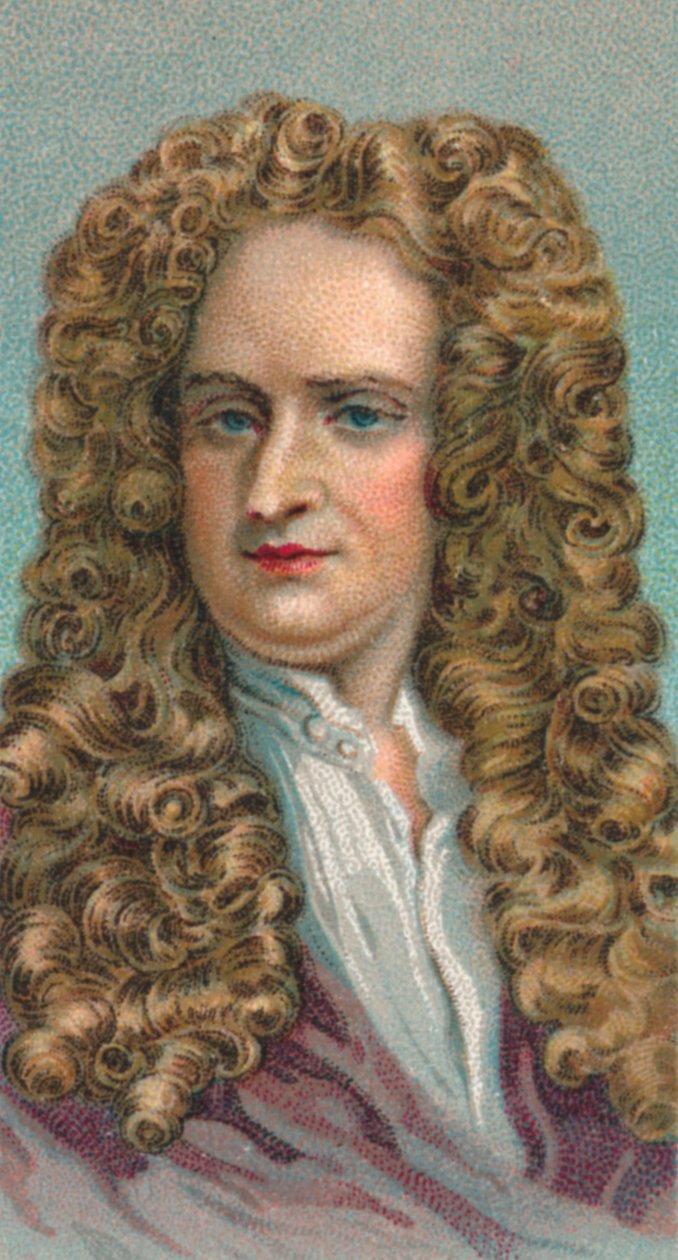 Sir Isaac Newton 1643-1727, Engelse wiskundige, astronoom en natuurkundige, 1924 door Unbekannt