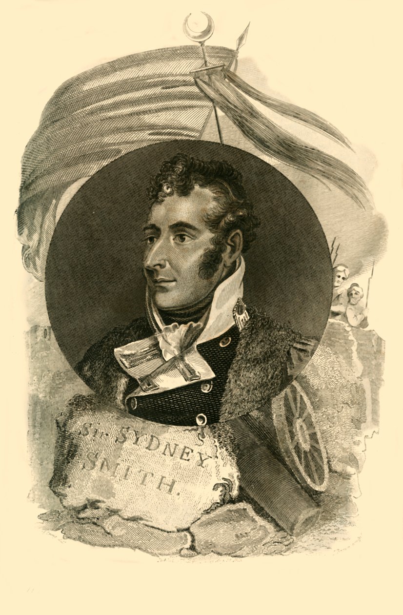 Sir Sidney Smith, die met 300 Britse Zeelieden de Breuk van Acre verdedigde, 1764-1840, 1816 door Unbekannt