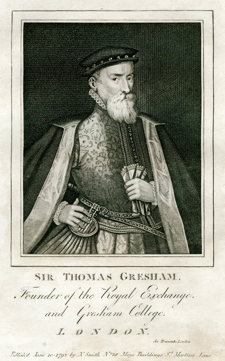 Sir Thomas Gresham, Britse koopman en financier, 16e eeuw 1793 door Unbekannt