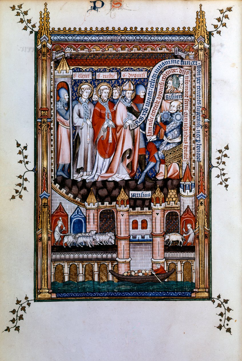 Sisinnius spoort St. Denis aan om zijn geloof af te zweren, 1317 door Unbekannt