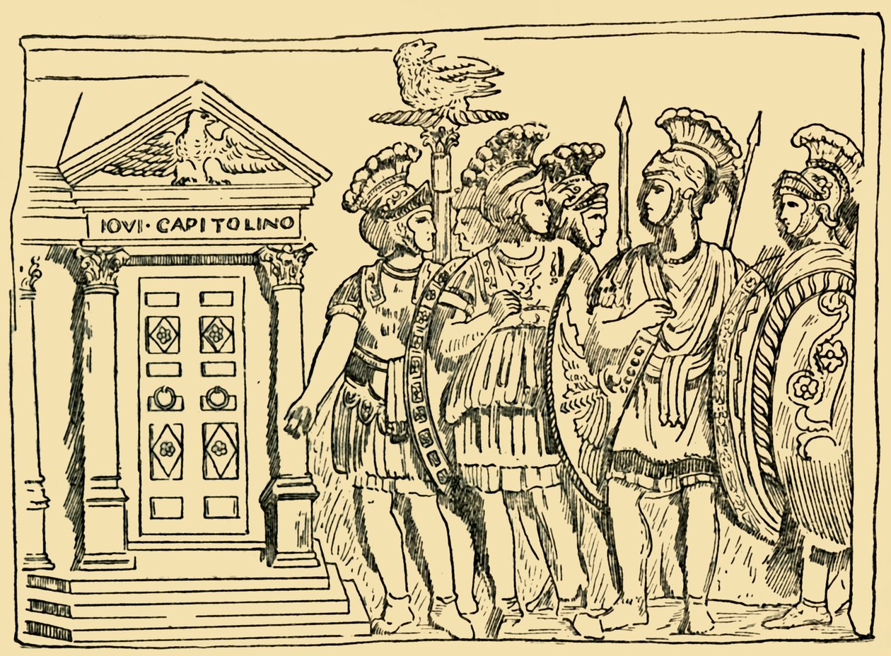 Soldaten van de Beroemde Pretoriaanse Garde in Rome, ca. 1930 door Unbekannt