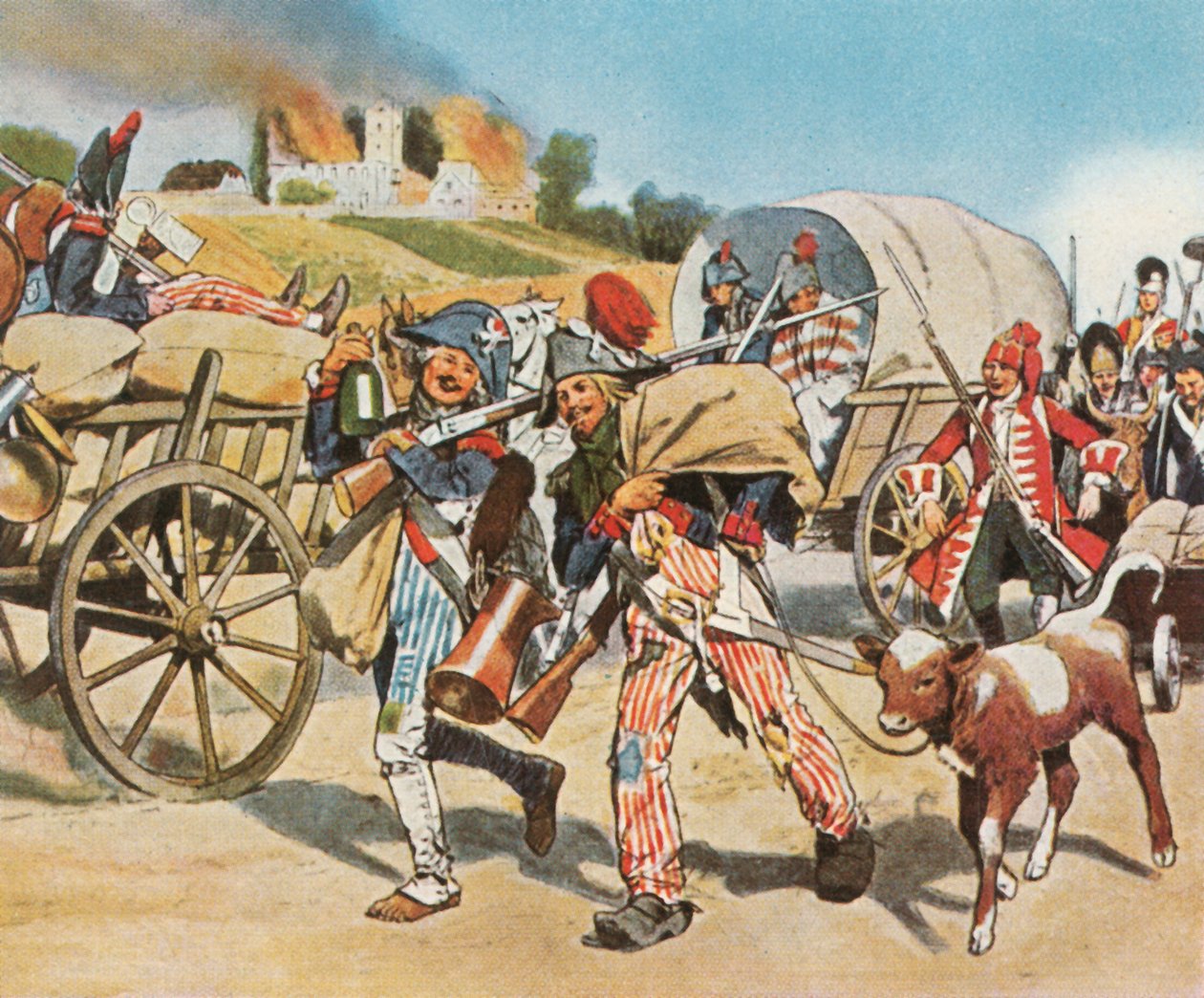 Soldaten van de Franse Revolutie in de Pfalz, 1793, 1936 door Unbekannt