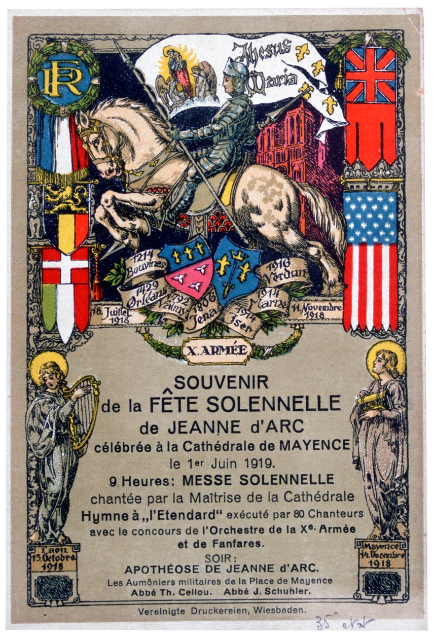 Souvenir van een festival ter ere van Jeanne d