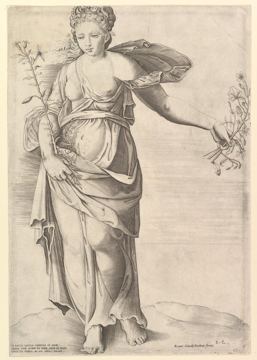 Speculum Romanae Magnificentiae: Flora, midden 16e eeuw door Unbekannt