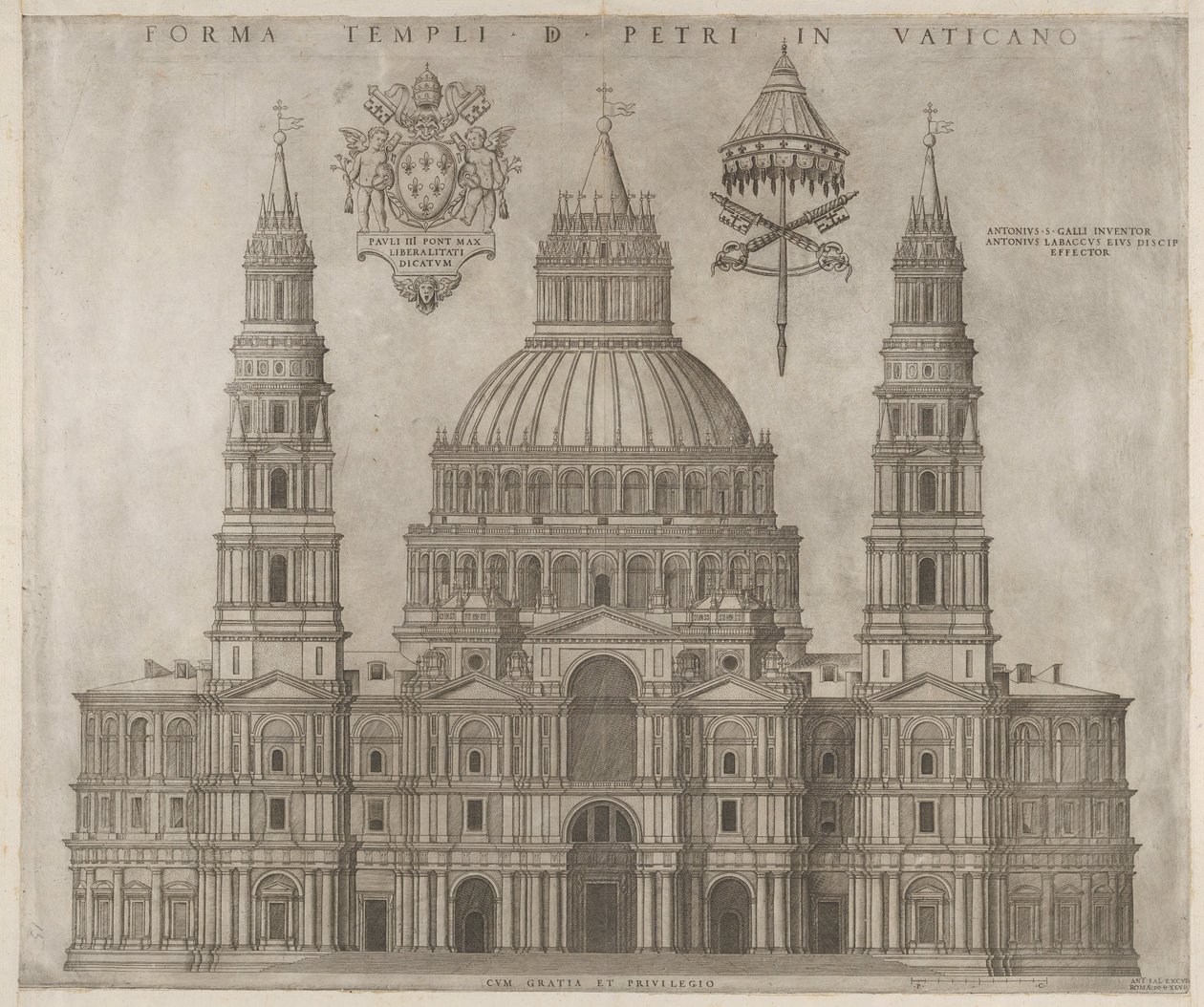 Speculum Romanae Magnificentiae: Sint-Pieter, 1547 door Unbekannt