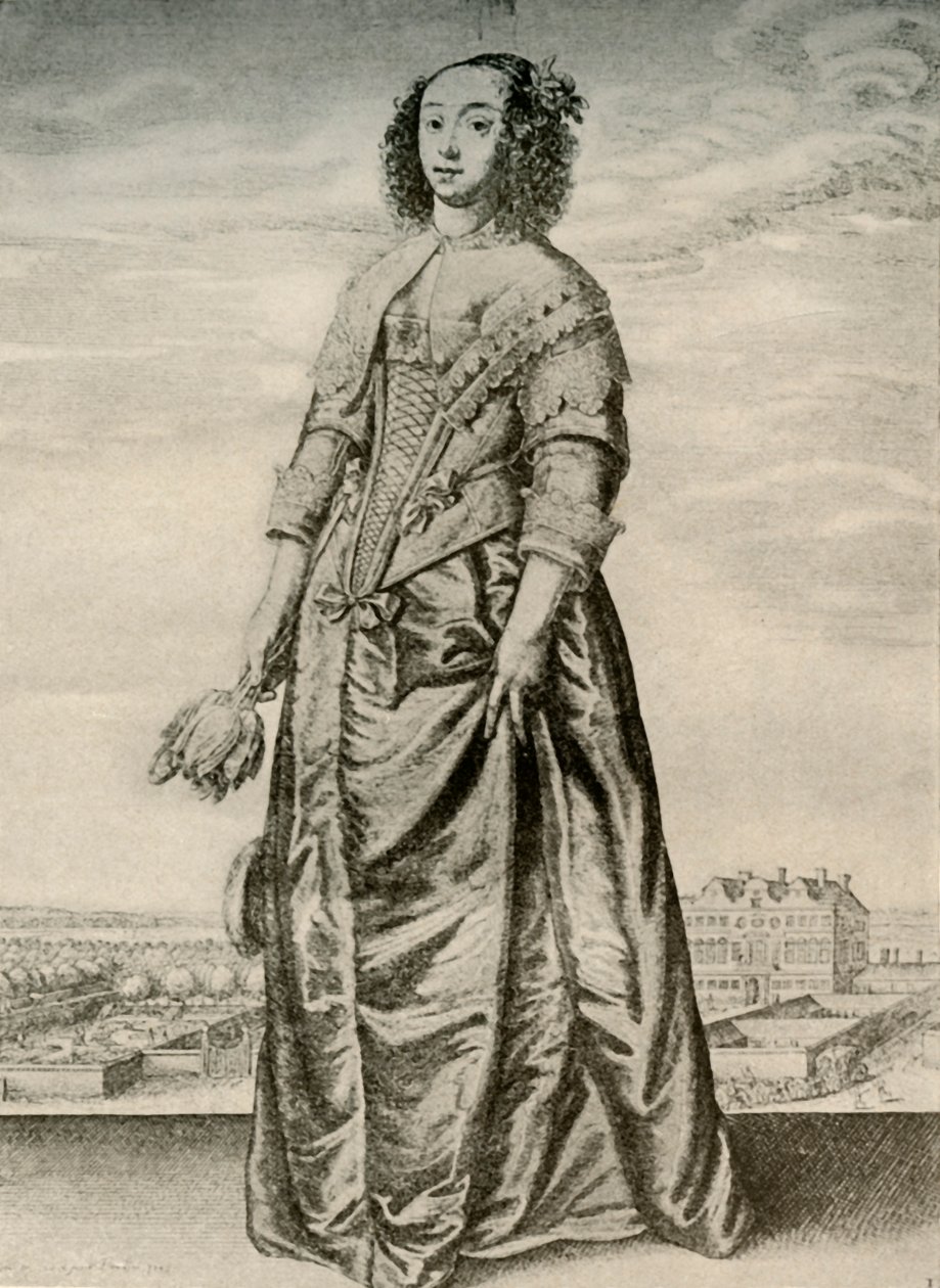 Lente - Modieuze binnendracht van een Engelse dame, regeerperiode van Karel I, c1620-1640, 1937 door Unbekannt