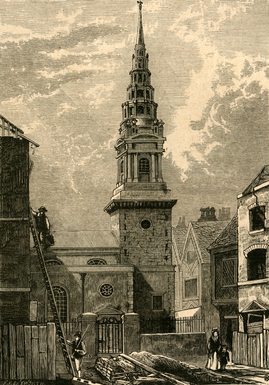 St. Brides Church, Fleet Street, 1824, 1897 door Unbekannt