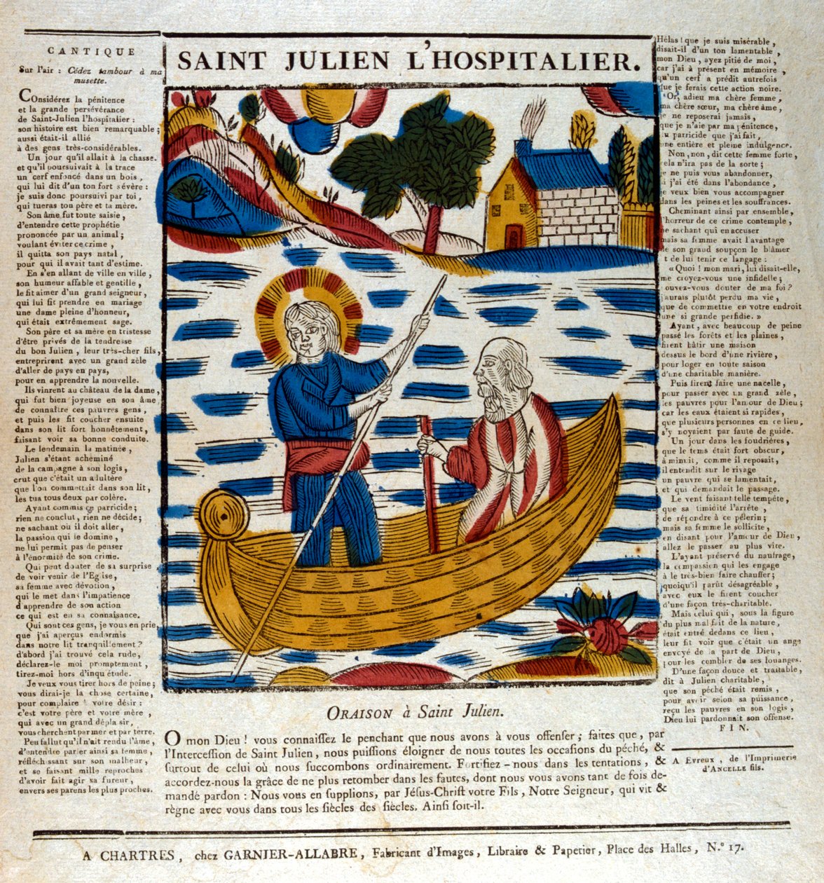 St. Julianus, patroonheilige van reizigers, 19e eeuw door Unbekannt