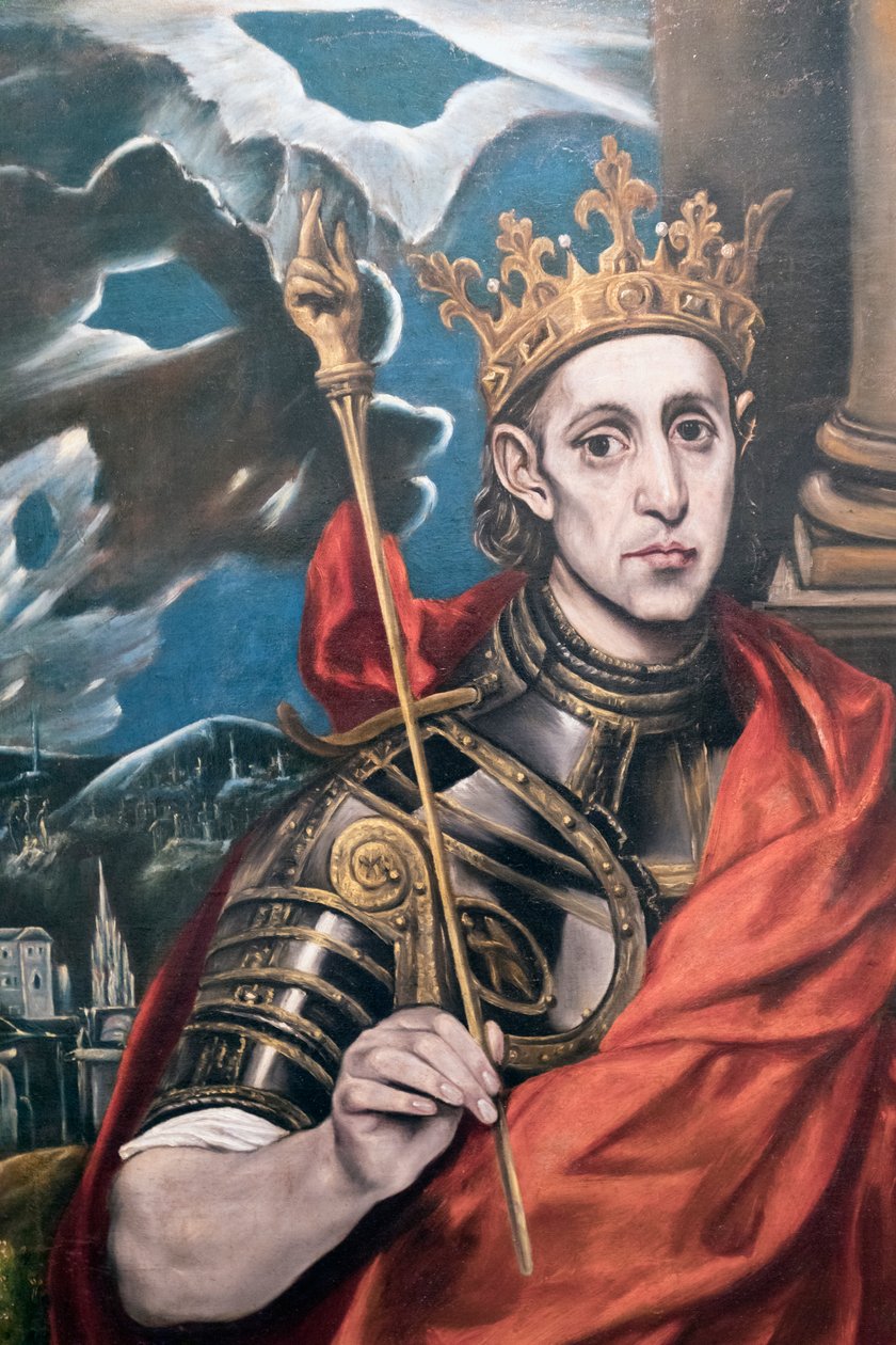 St. Louis, koning van Frankrijk, door een volgeling van El Greco, tentoongesteld in het El Greco museum, Toledo, Toledo Provincie, Castilla-La Mancha Spanje door Unbekannt