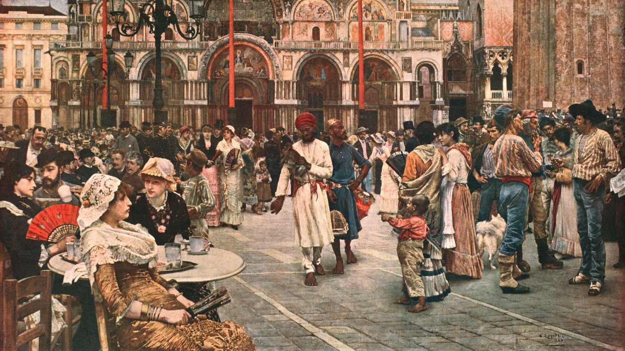 San Marcoplein, Venetië, 1883, c1902 door Unbekannt