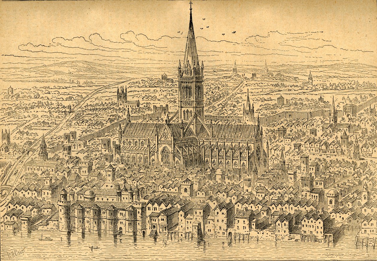 St. Pauls en de omgeving in 1540, 1897 door Unbekannt