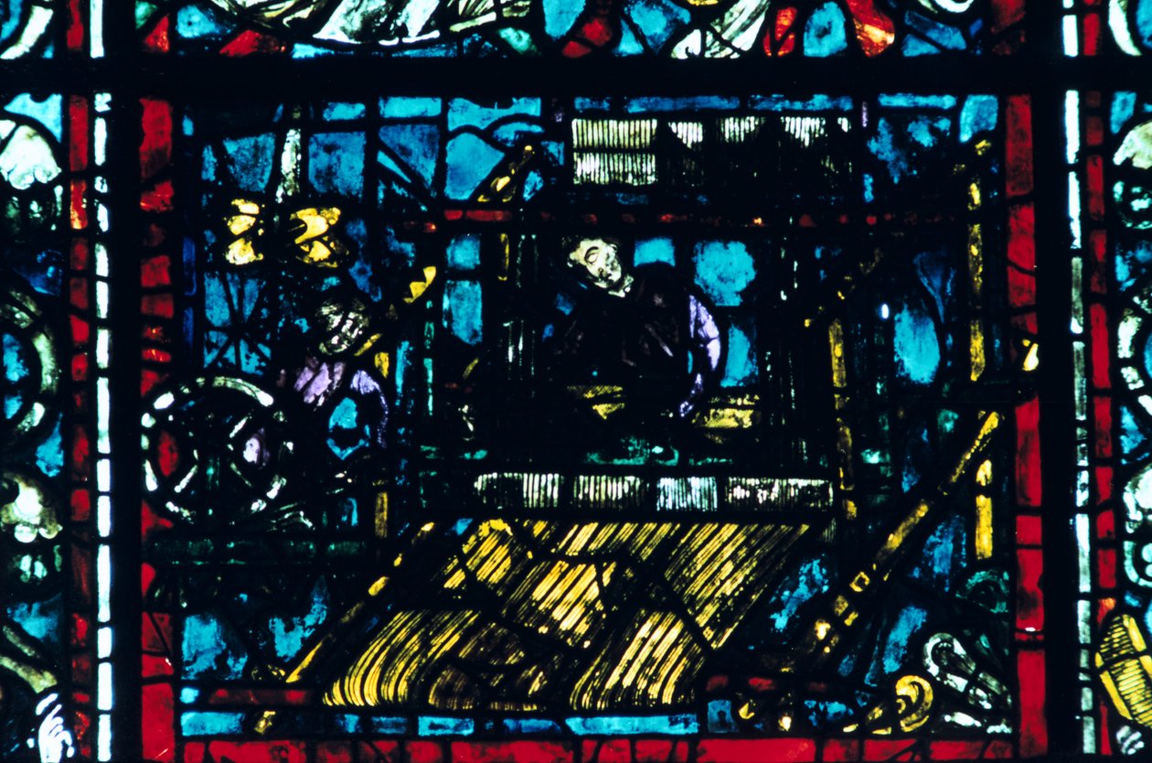 Glas-in-lood, kathedraal van Chartres, Chartres, Frankrijk door Unbekannt