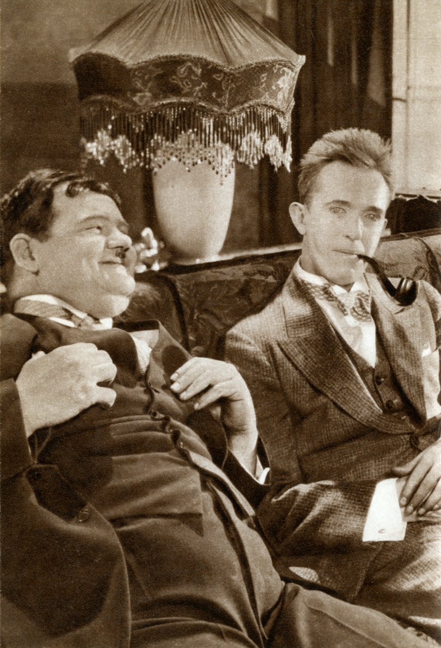Stan Laurel en Oliver Hardy, Amerikaans komisch duo, 1933 door Unbekannt