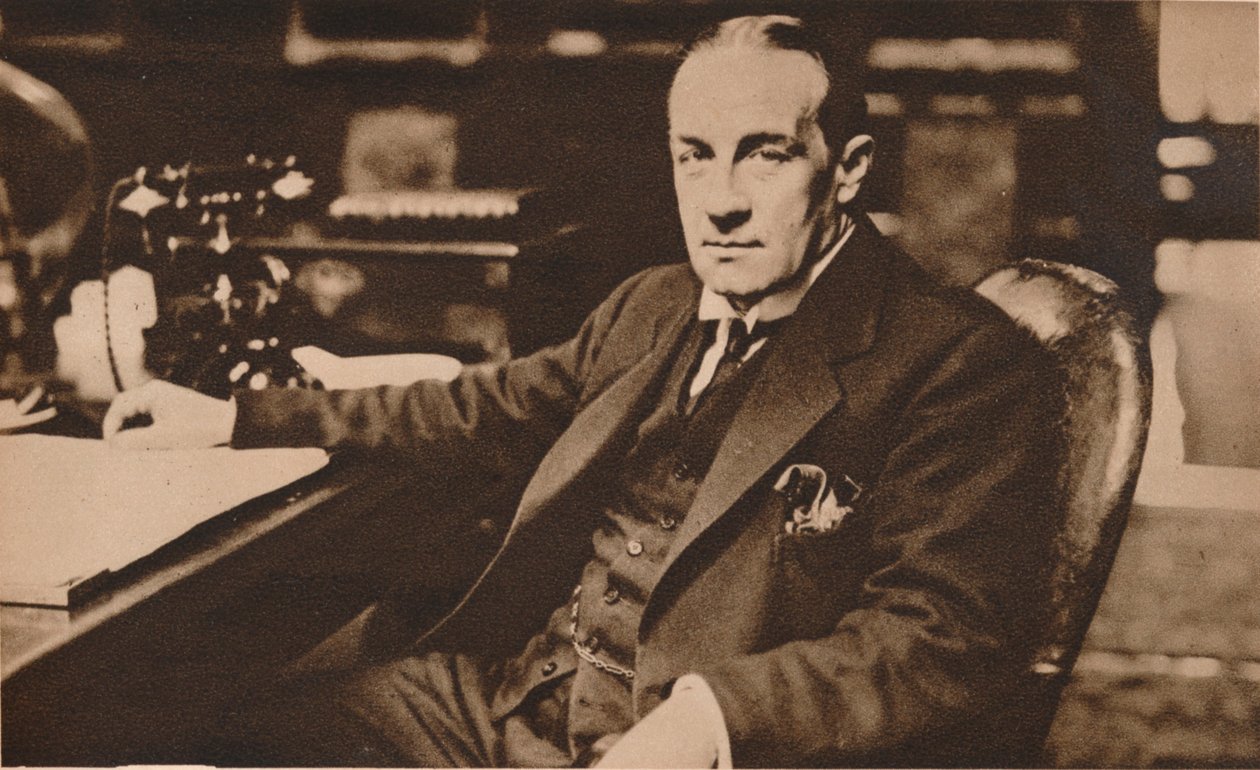 Stanley Baldwin, nieuw gekozen premier van het Verenigd Koninkrijk, mei 1923 1935 door Unbekannt