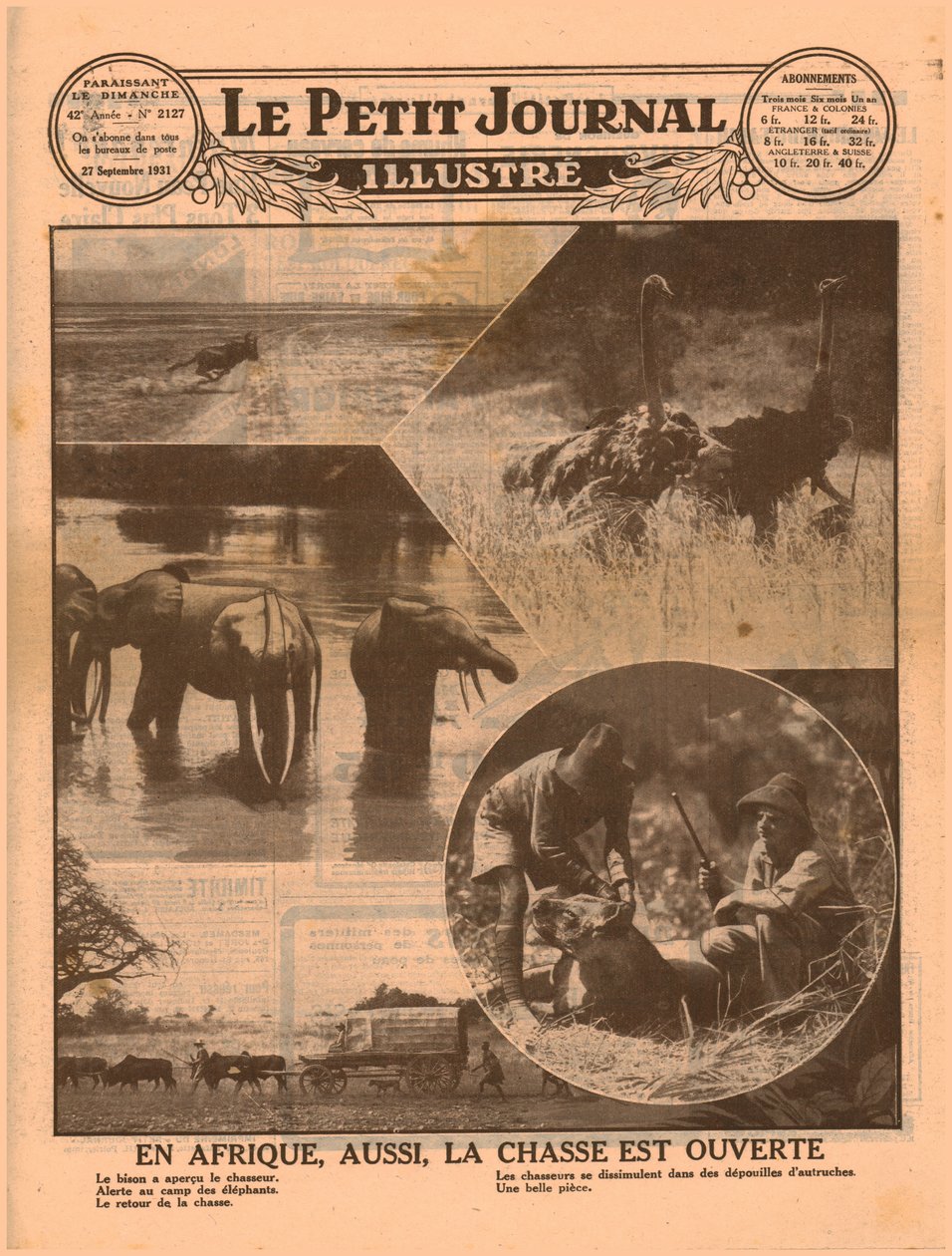 Begin van het Afrikaanse jachtseizoen, 1931 door Unbekannt
