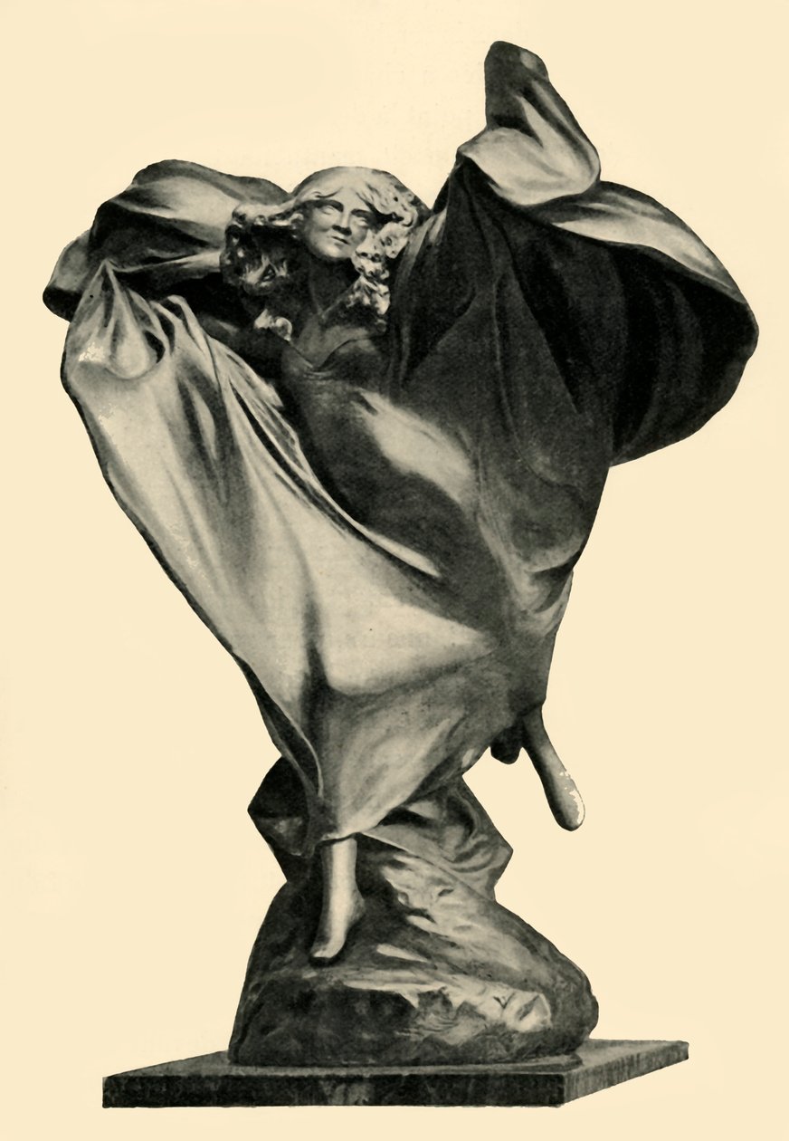 Standbeeld van Loïe Fuller door Théodore Rivière, ca. 1890s, 1903 door Unbekannt